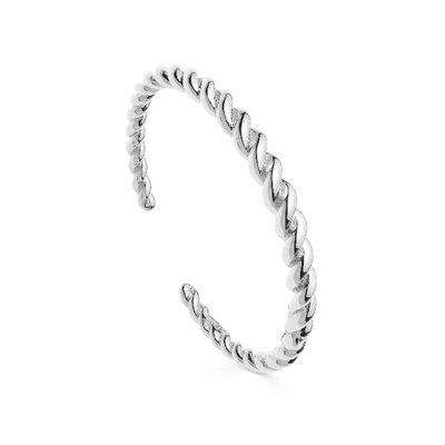 Shop Missoma Tidal Cuff Braceleet In Silver