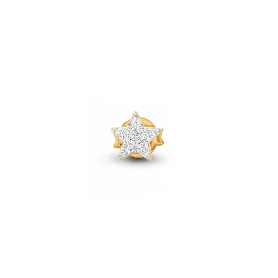 Shop Missoma Pave Single Star Stud Earring 18ct Gold Plated Vermeil/cubic Zirconia