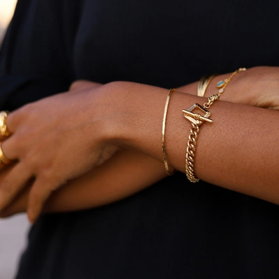 Shop Missoma Gold Chains Rule Bracelet Set