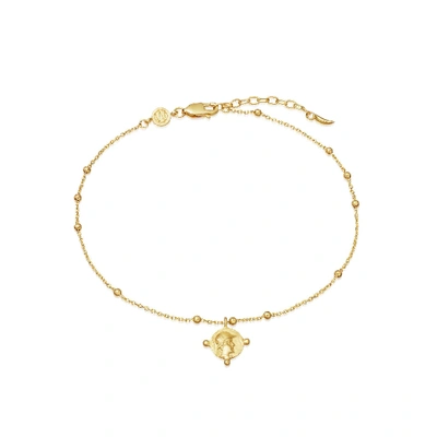 Shop Missoma Lucy Williams Beaded Coin Anklet 18ct Gold Plated Vermeil