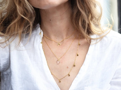 Shop Missoma Mini Shield Necklace 18ct Gold Vermeil/rose Quartz