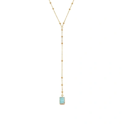 Shop Missoma Amazonite Gold Lena Lariat Necklace