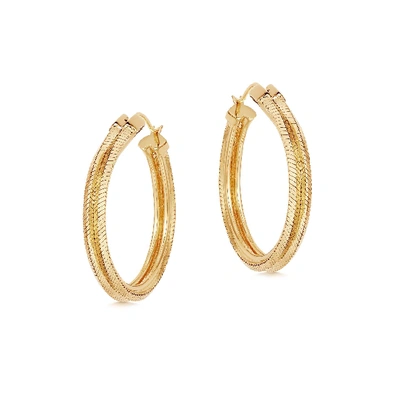 Shop Missoma Lucy Williams Square Snake Chain Hoop Earrings