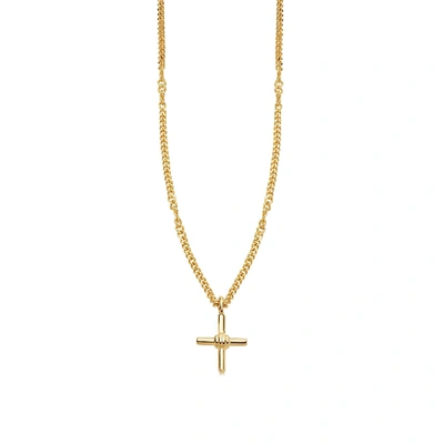 Shop Missoma Lucy Williams Ridge Cross Necklace 18ct Gold Plated Vermeil