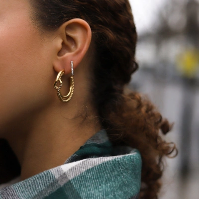Shop Missoma Medium Reel Twine Hoop Earrings 18ct Gold Plated