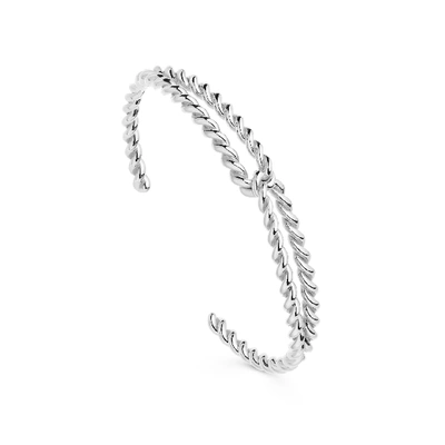 Shop Missoma Twine Cuff Bracelet In Silver