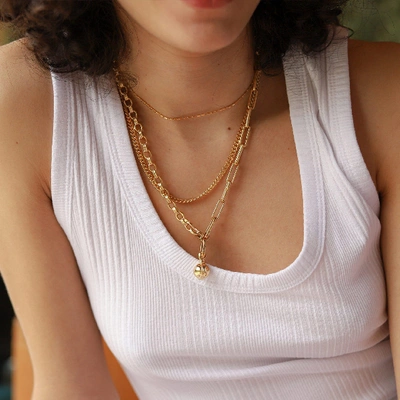 Shop Missoma Round Curb Chain Necklace 18ct Gold Plated Vermeil