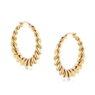 Shop Missoma Large Tidal Hoop Earrings In Gold