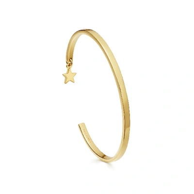 Shop Missoma Engravable Star Charm Cuff Bracelet 18ct Gold Plated/cubic Zirconia