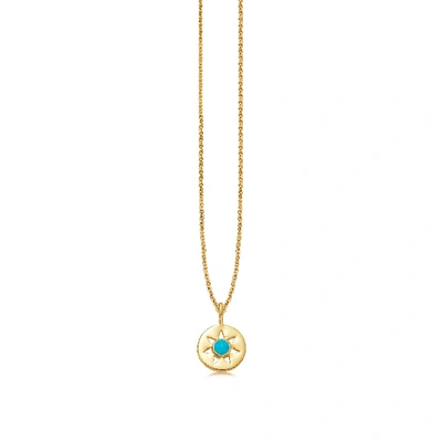 Shop Missoma Turquoise December Birthstone Necklace In Blue