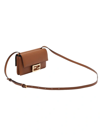 Shop Fendi Duo Cross-body Bag Brown