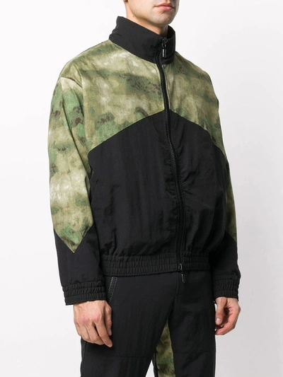 Shop Rhude Camouflage Flight Jacket In Black