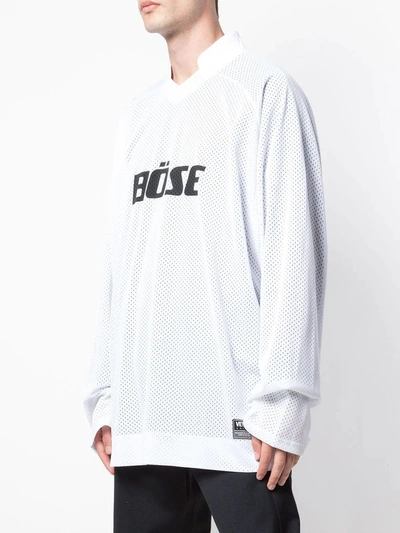 Shop Vetements Bose Ice Hockey Shirt In White