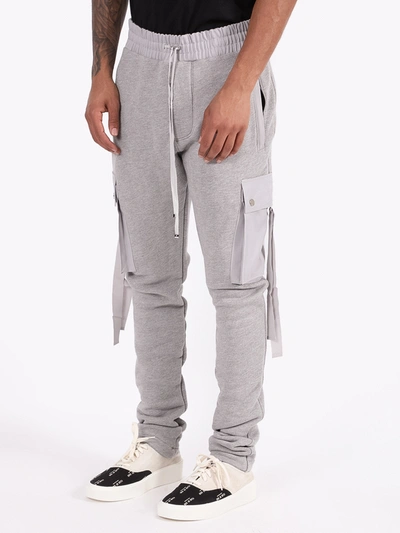 Shop Amiri Slim Fit Cotton Track Pants In Grey