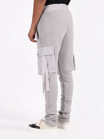 Shop Amiri Slim Fit Cotton Track Pants In Grey