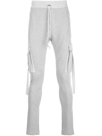 Shop Amiri Slim Fit Cotton Track Pants In Grey