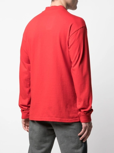 Shop Artica Arbox Reminiscent Of A Shadow Long-sleeve T-shirt In Red