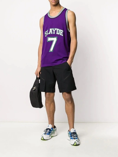 Shop Neil Barrett Slayde Jersey T-shirt In Purple