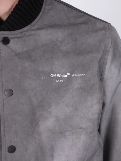 Shop Off-white Airport Tape Bomber Jacket