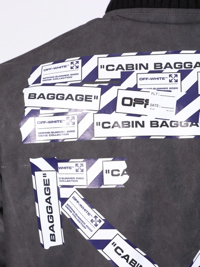 Shop Off-white Airport Tape Bomber Jacket