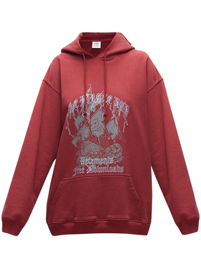 Vetements The Pirate Bay Hoodie Burgundy | ModeSens