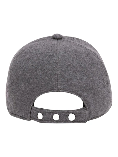 Shop Burberry Grey Classic Logo Baseball Cap