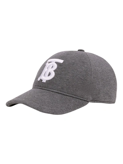 Shop Burberry Grey Classic Logo Baseball Cap