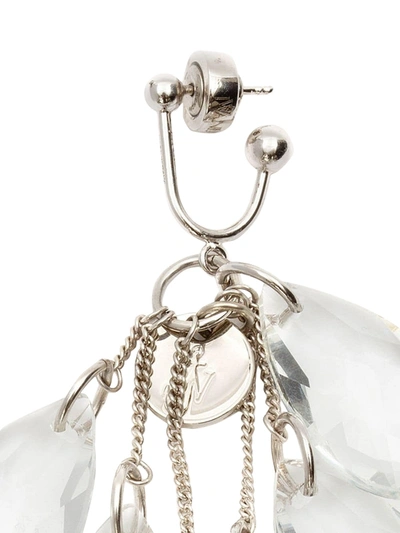 Shop Jw Anderson Crystal Cluster Drop Earrings In Silver