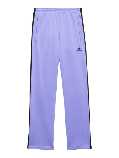 Shop Balenciaga Lilac And Black Track Pants