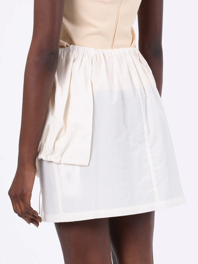 Shop Jacquemus White La Jupe Cueillette Courte Skirt