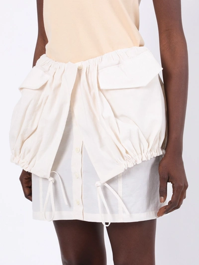 Shop Jacquemus White La Jupe Cueillette Courte Skirt