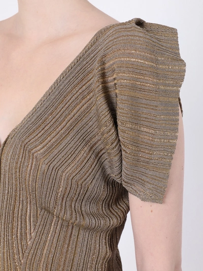 Shop Chloé Bronze Metallic Knit Top