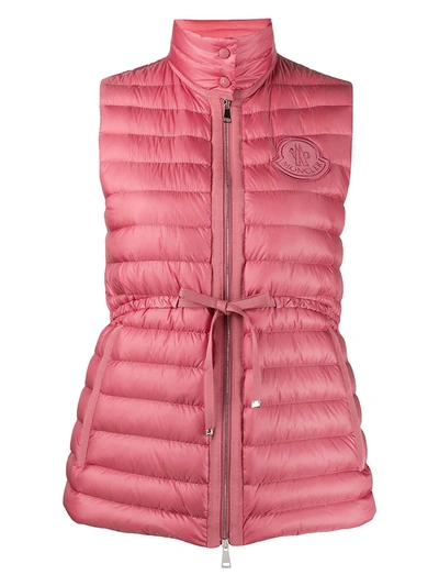 Shop Moncler Pink Azur Gilet Vest