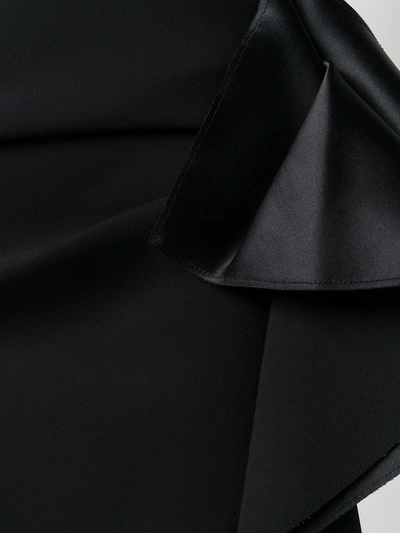 Shop Versace Gathered Ruffle Mini Skirt In Black