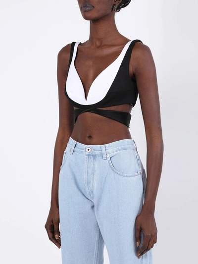 Shop Haider Ackermann Black And White Bustier Top