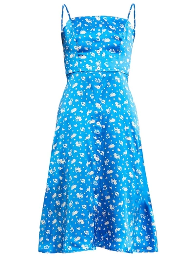 Shop Hvn Atlanta Button Front Dress, Turquoise Zodiac