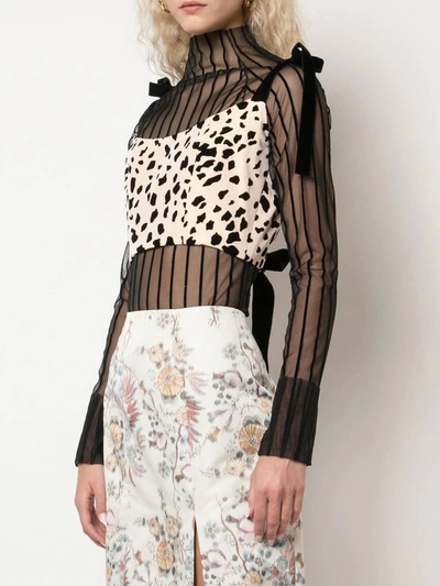 Shop Markarian Dalmation Print Cropped Top