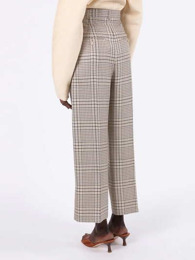 Shop Jacquemus Le Pantalon Santon Check Print Pants