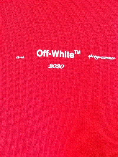 Shop Off-white Red Puzzle Arrow Oversized Hoodie