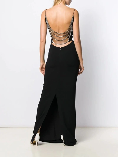 Shop Stella Mccartney Black Crystal Embellished Gown