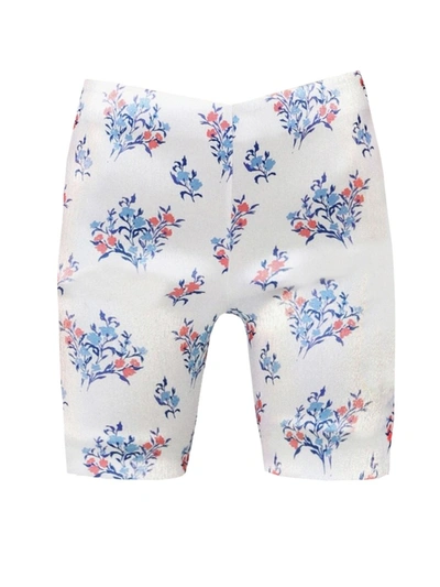 Shop Area White Floral Print Biker Short