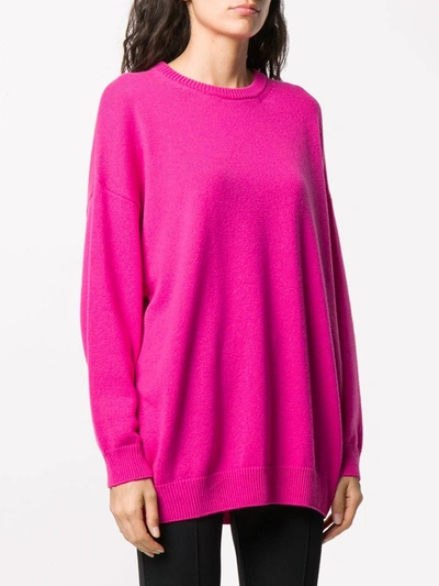 Shop Balenciaga Pink Over-size Cashmere Sweater