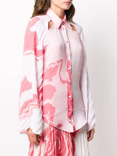 Shop Thebe Magugu Zebramud Tie-dye Shirt In Pink