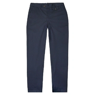 Shop Oliver Spencer Trousers Cannock Fishtail In Navy