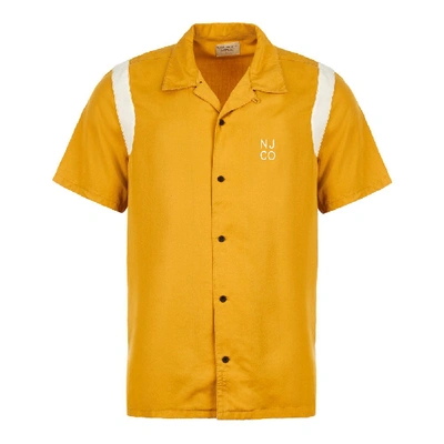 Shop Nudie Jeans Shirt Bowling Jack In Yellow