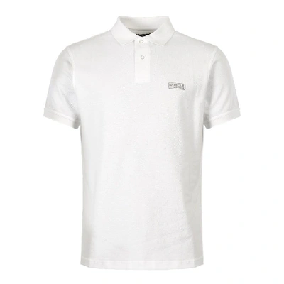 Shop Barbour Polo Shirt Logo In White