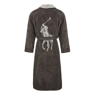 Shop Ralph Lauren Shawl Robe In Grey