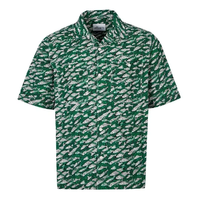 Shop Albam Short Sleeve Shirt In Green