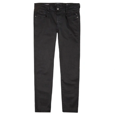 Shop Replay Anbass Jeans In Black