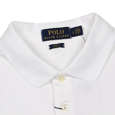 Shop Ralph Lauren Slim Fit Polo Shirt In White